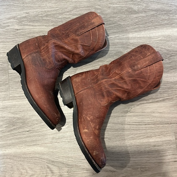 Preowned Tecovas THE BANDERA BOVINE Leather Riding Boot Men Sz 8 D - Picture 2 of 9